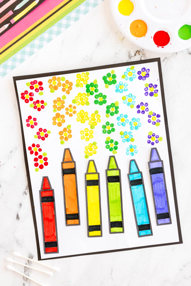 August: Q-Tip Painted Crayons