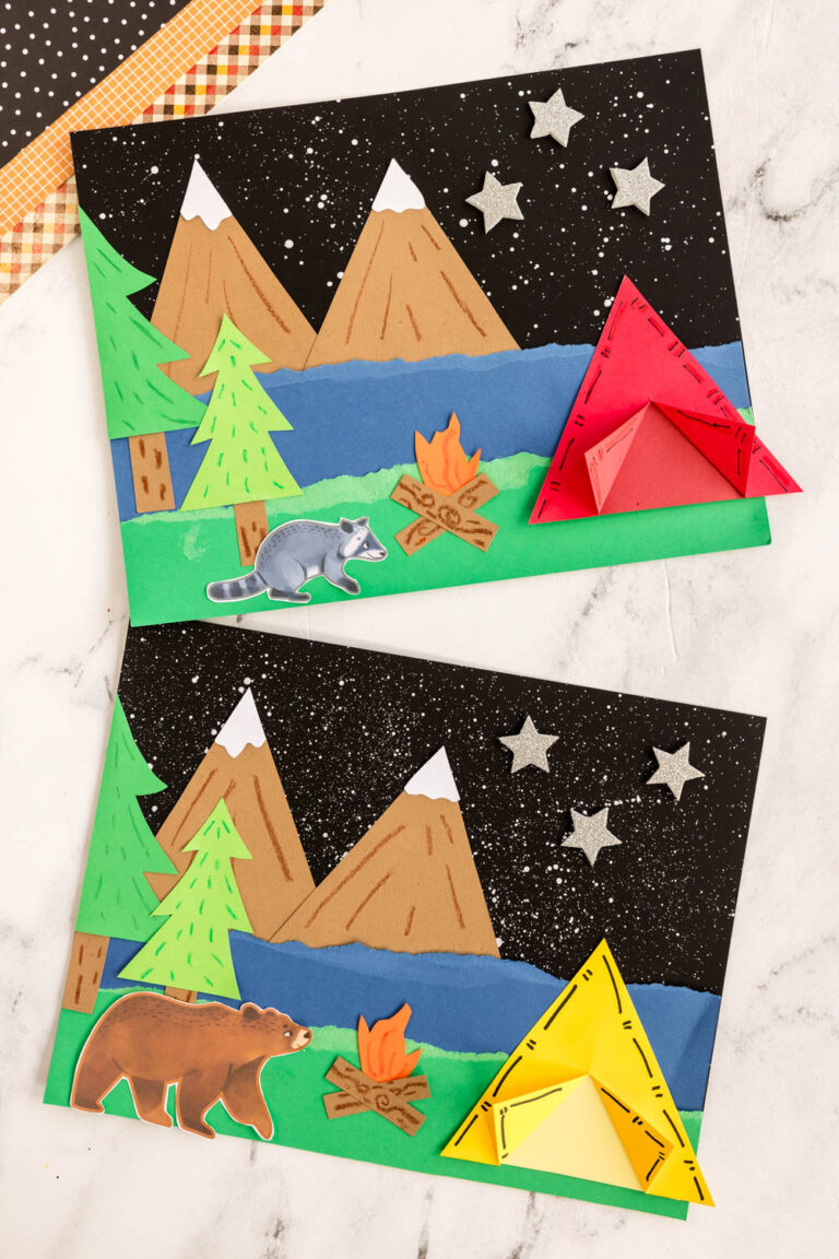 September: Camping Collage