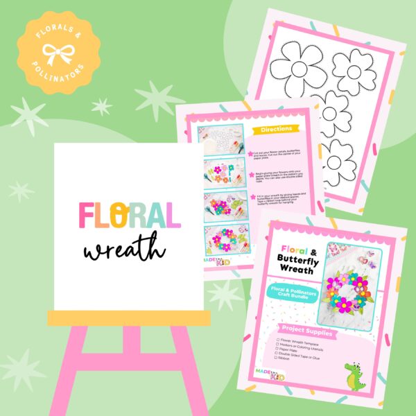 Floral and Butterfly Wreath PDF