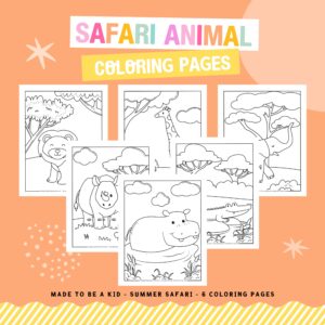 Safari Animal Coloring Pages