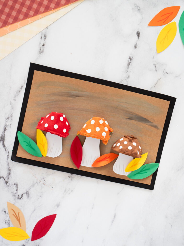 November: Recycled Egg Carton Mushrooms